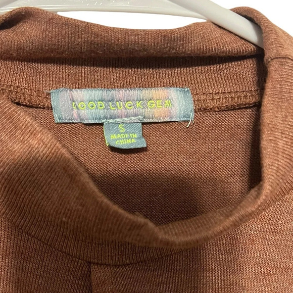 Women’s Light Brown Cropped Shirt - Picture 3 of 4